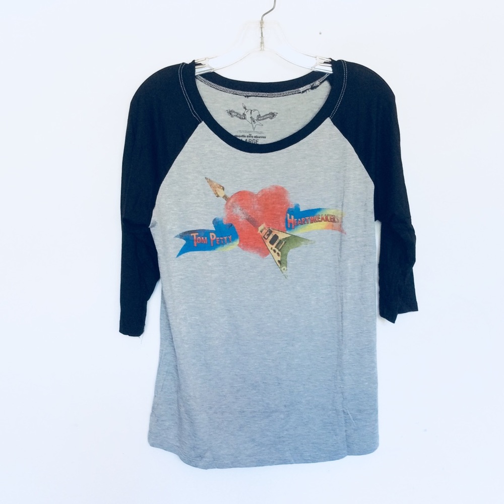 Tom Petty Raglan Rock Band T Shirt